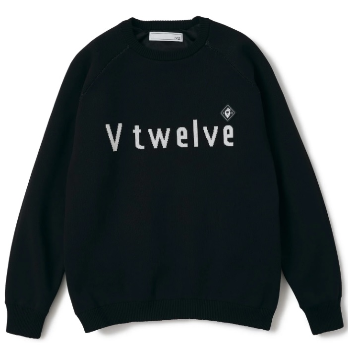 V12】V122320-KN02/TYPO KNIT/M/BLACK